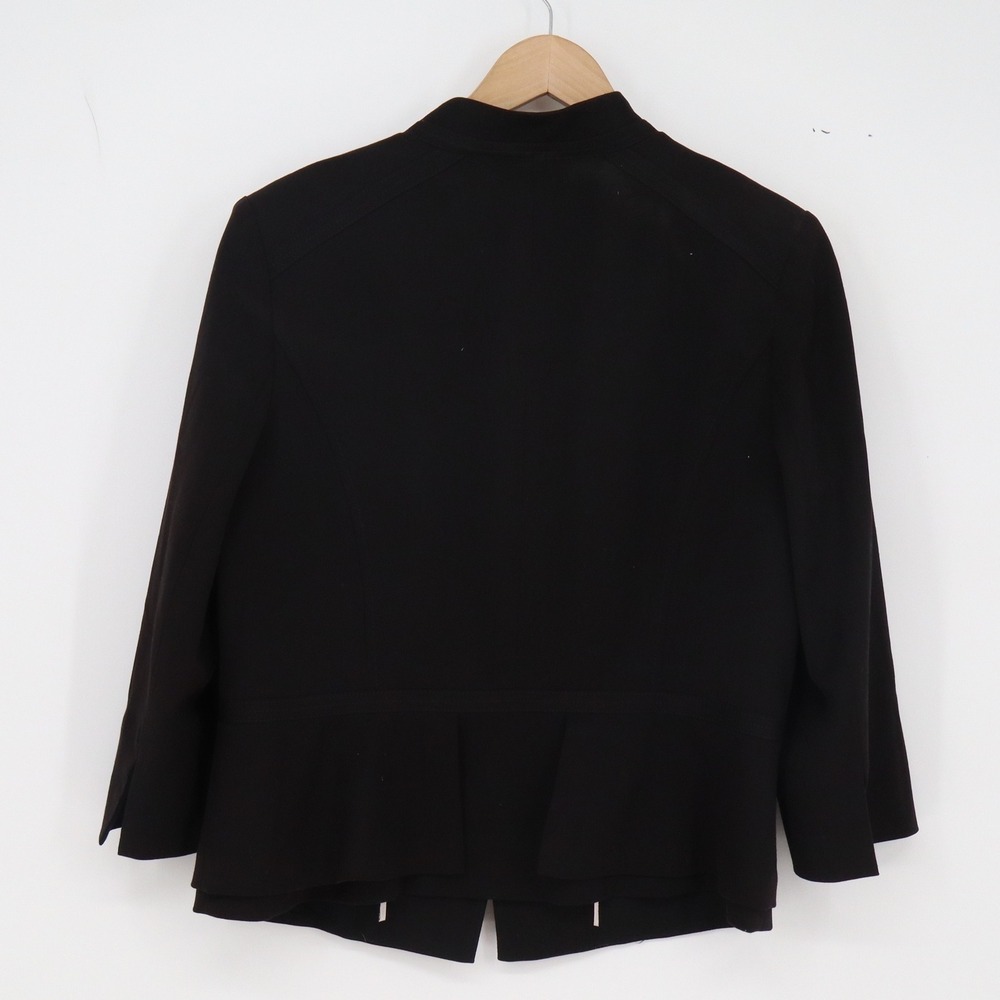 White House Black Market Blazer Womens 14 Career Black 3/4 Sleeve Excellent - Picture 5 of 6
